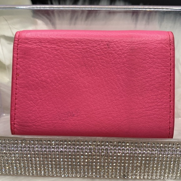 Balenciaga MINI Envelope Bubblegum PINK Leather Trifold Wallet - Picture 4 of 12